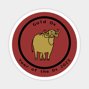 Year of the Ox 2021 Circle Magnet